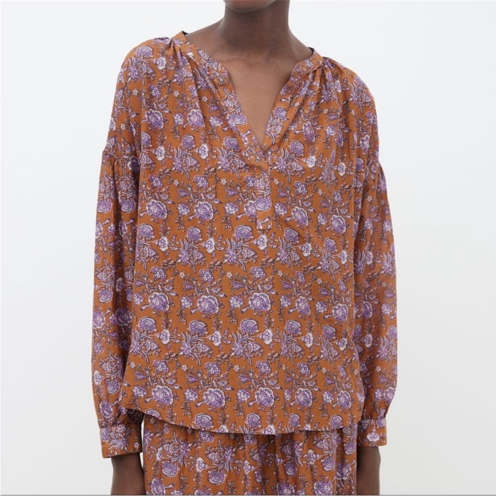 Xirena Romi Top Size Small in brown floral